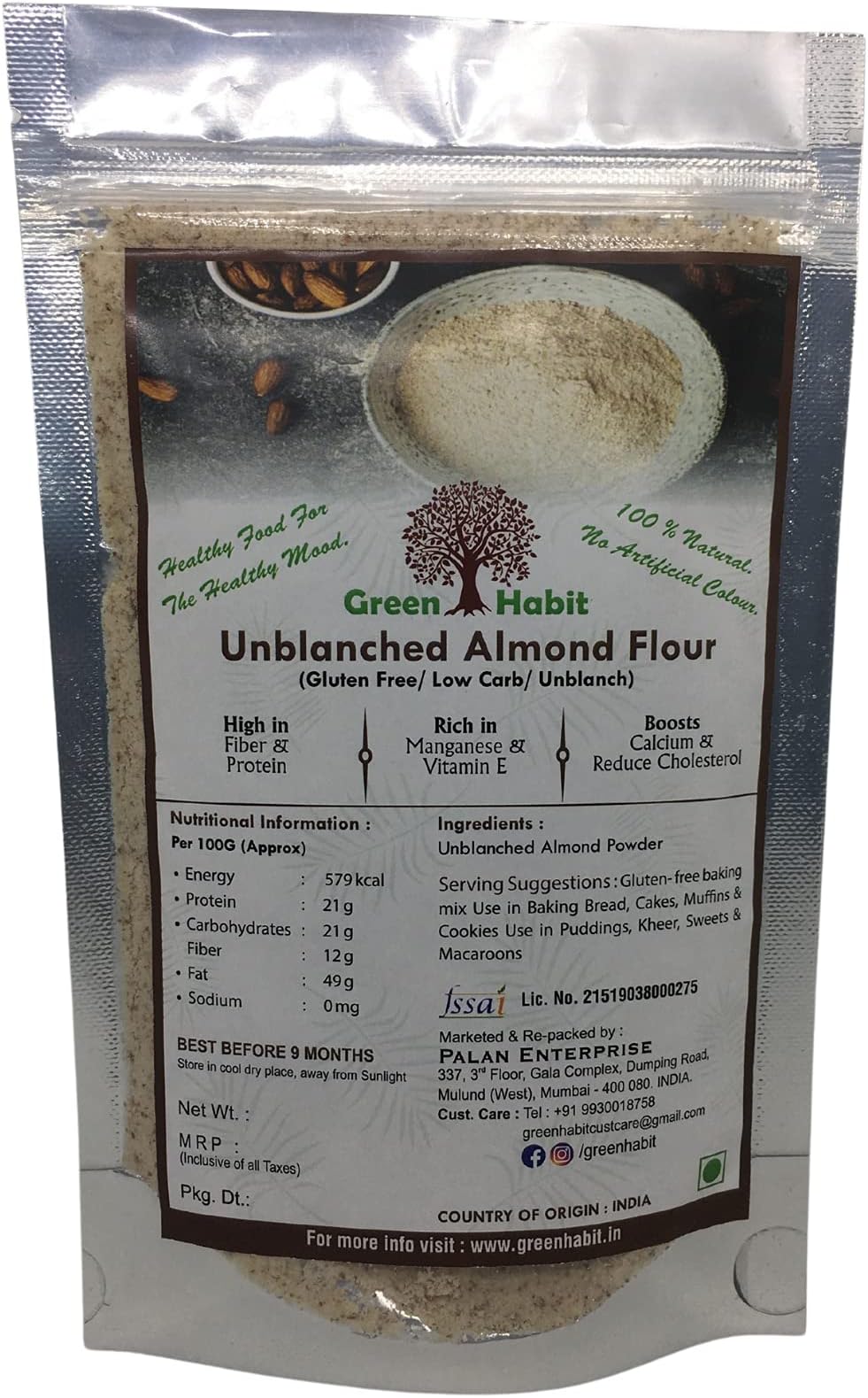 Greenhabit Almond Meal aka Unblanched Almond Flour with Essential Fatty Acids, Almond Meal for Baking (Keto-Friendly) (5)