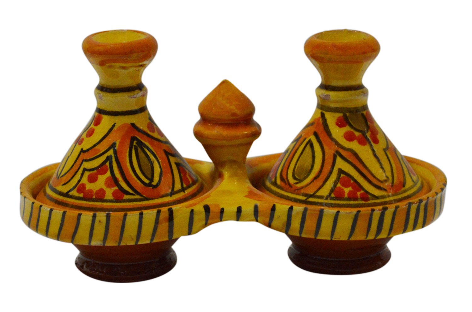 Moroccan Handmade Tagine Double Spice Holder seasoning Container