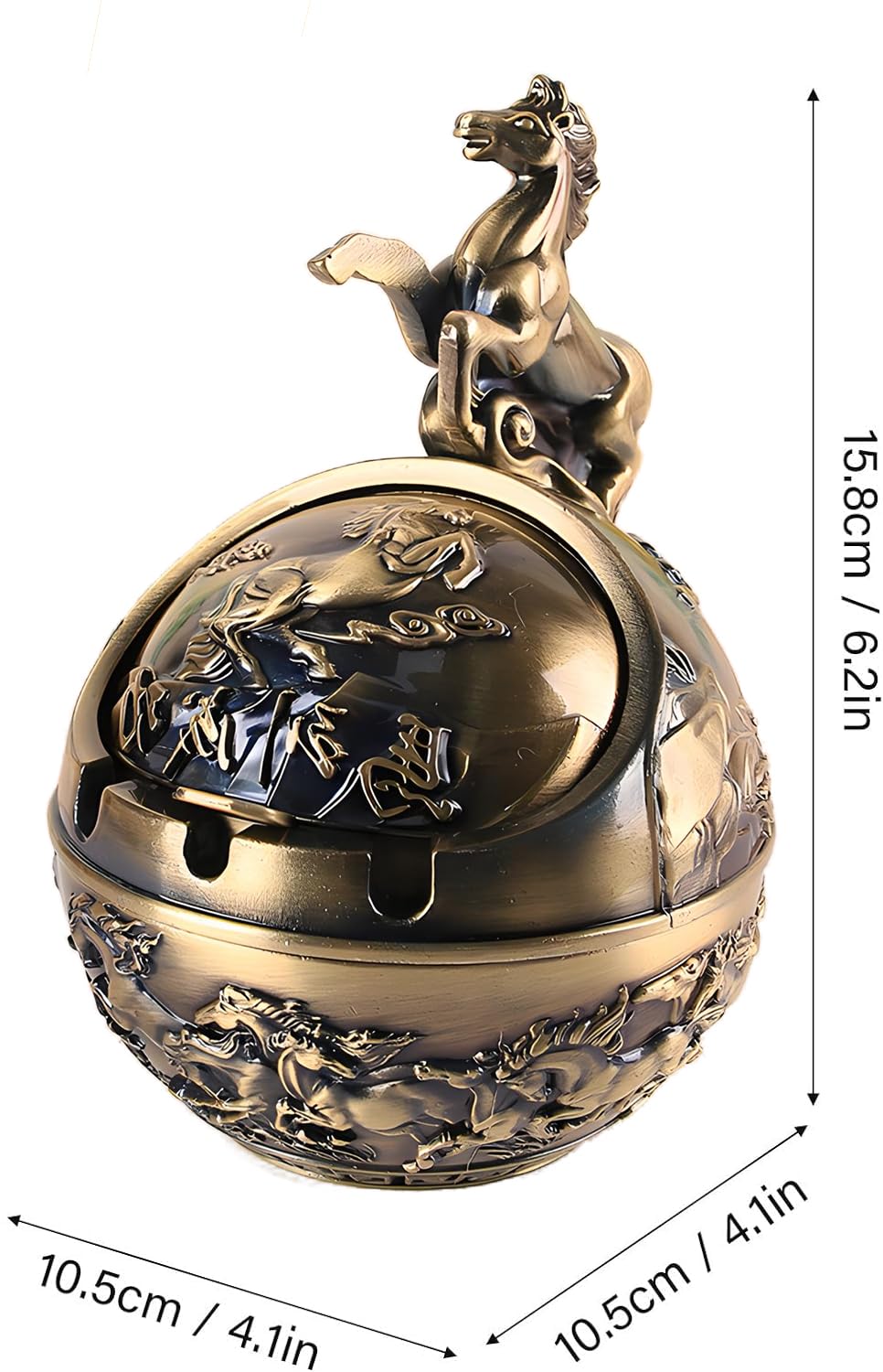 Amazon.com: Stylitzy Vintage Decorative Windproof Ashtray with Lid