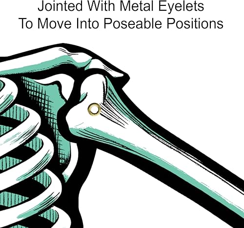 Miniatura 3 de Beistle - Esqueletos articulados, 22 pulgadas, blanco/negro