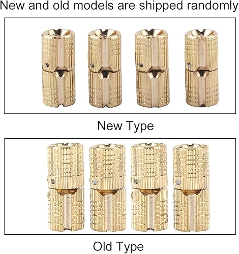 Miniatura 6 de FTVOGUE 4 unids/paquete de bisagras ocultas para muebles de latón caja de madera oculta 0.315 in ángulo de apertura de 180° para bricolaje joyero