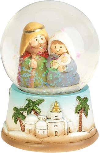 Dicksons Holy Family Nativity Cream - Globo de nieve de resina de 2.25 pulgadas