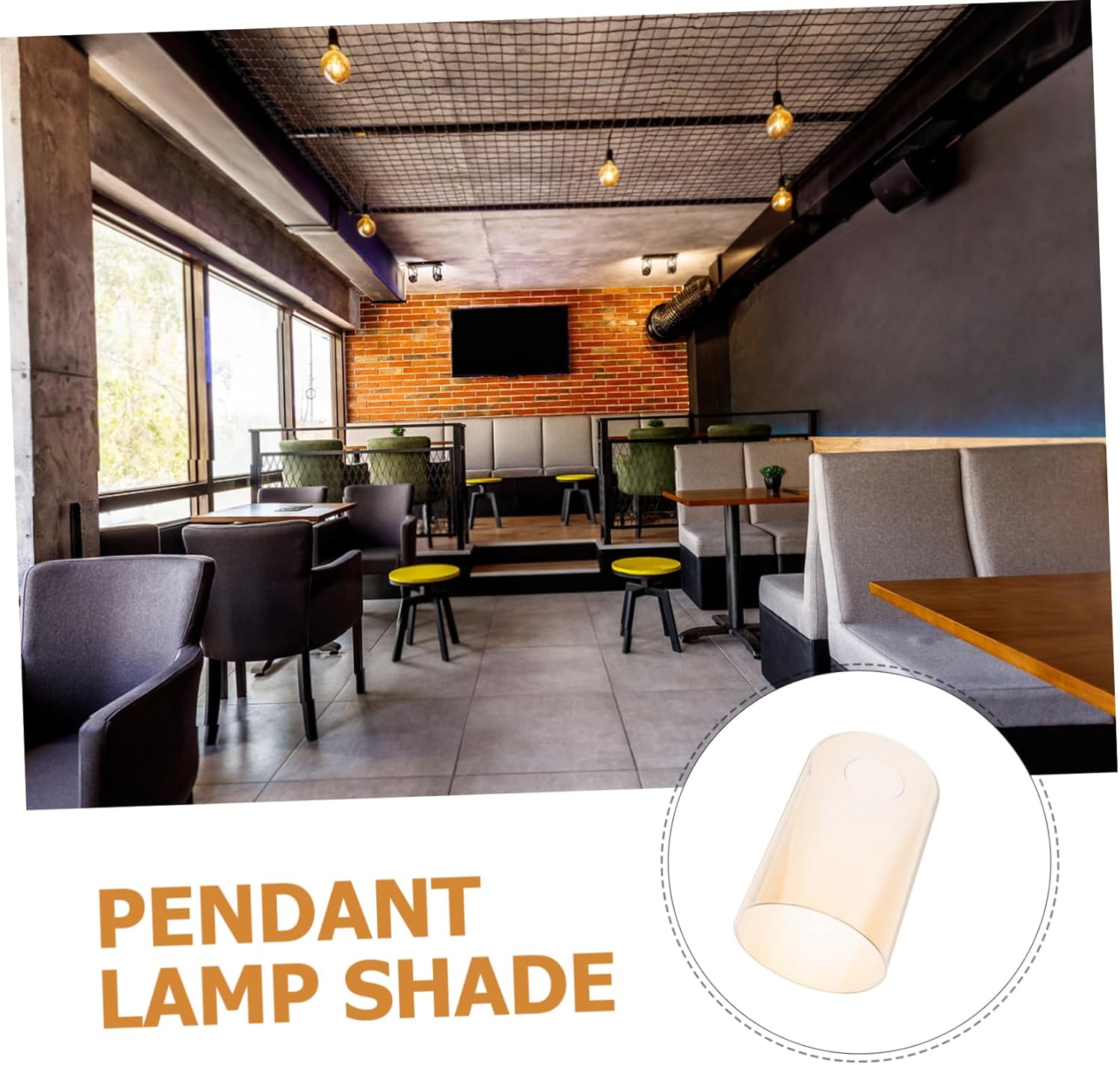 3pcs Amber Glass Cylinder Lamp Shades Replacement for Chandelier and Pendant Lights Easy to Install Durable Glass Cover for Table and Ceiling Fixtures