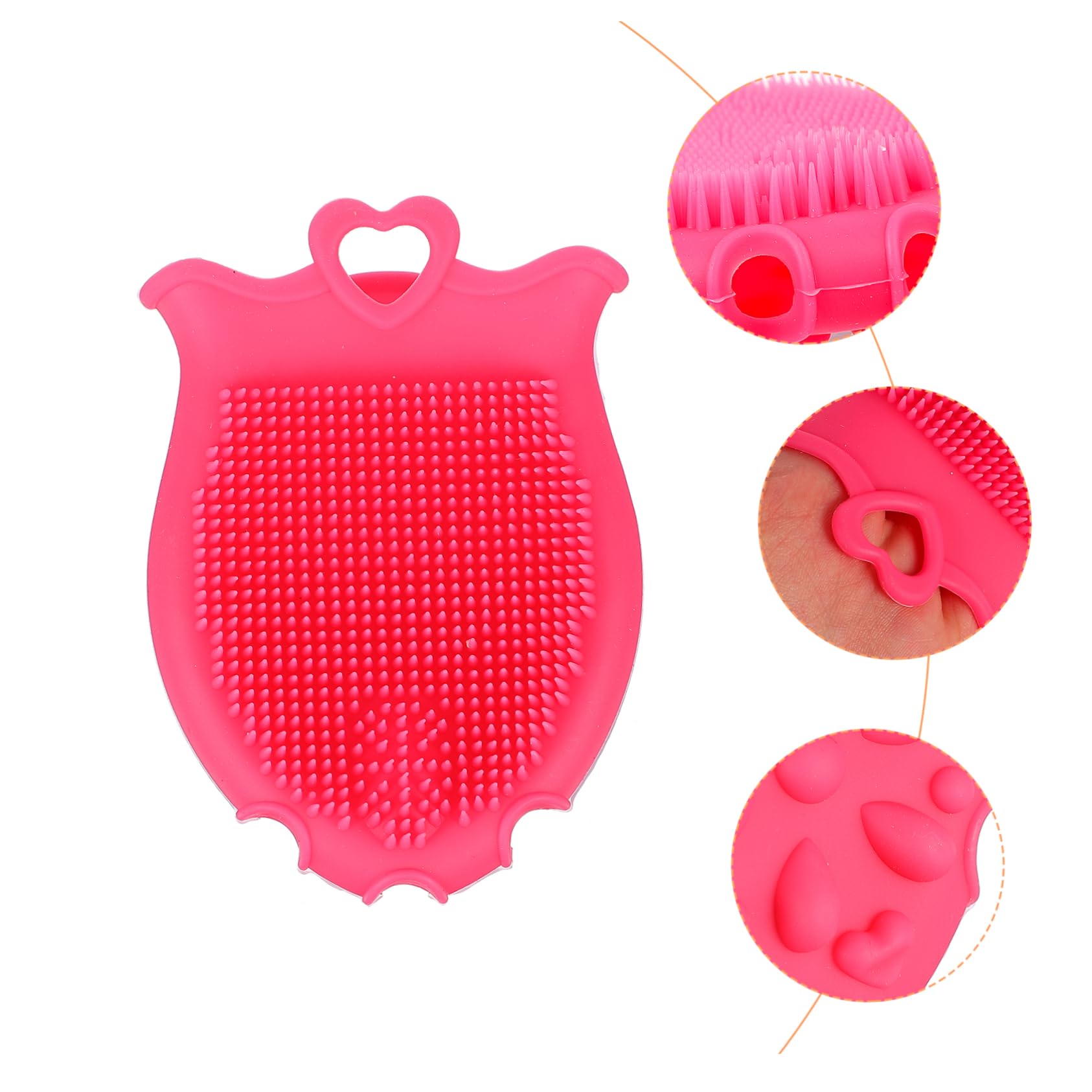 VINTORKY 3pcs Cradle Cap Brush for Kids Soft Bristle Silicone Shower Brush Gentle Scalp Massager for Toddlers