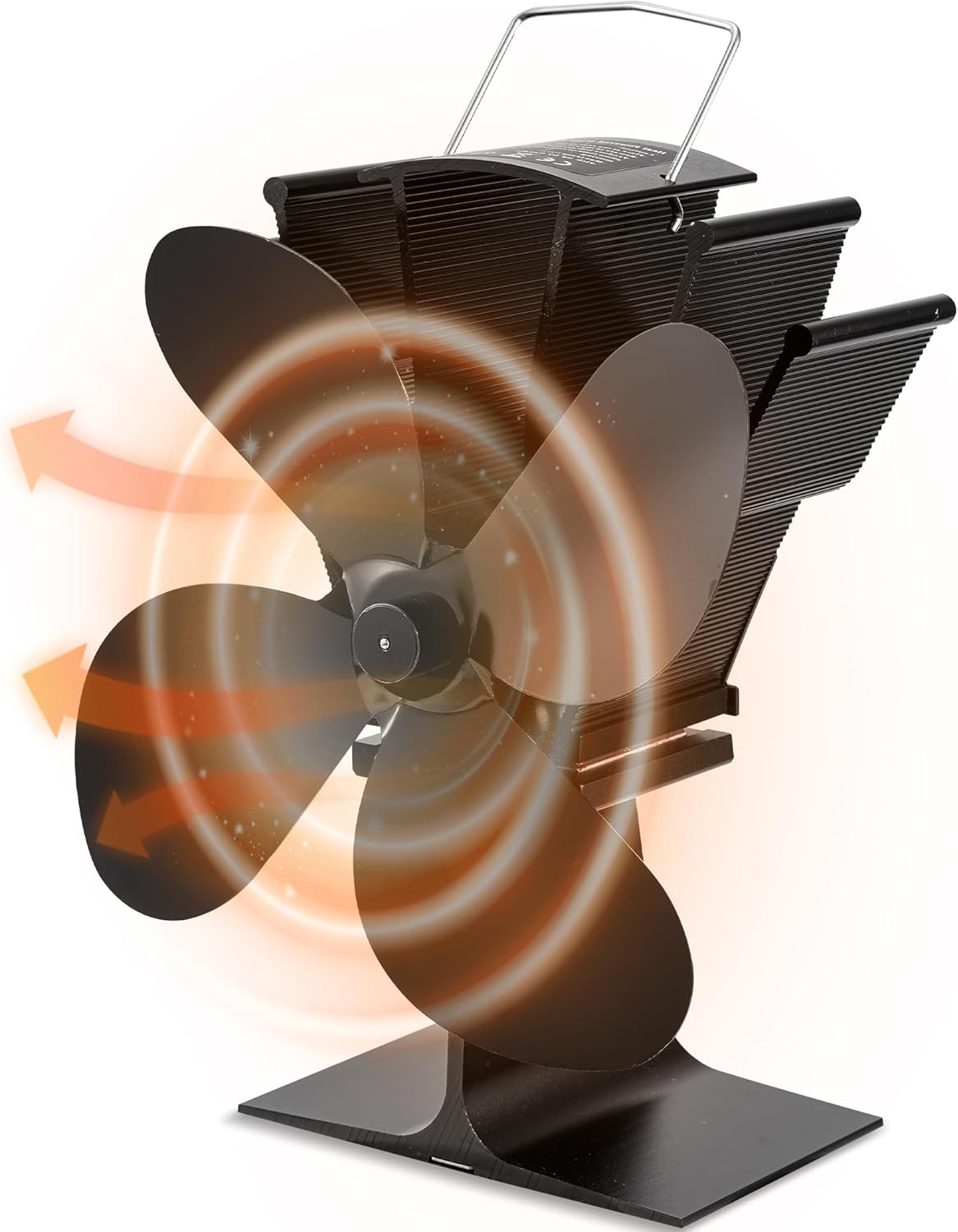 Tawdeez 4 Blade Heat Powered Stove Fan Small Log Burner Fans Silent Operation/Eco Friendly