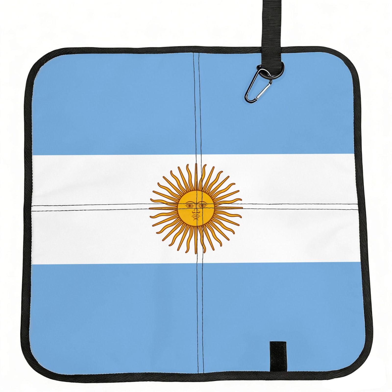 bghdfa Argentine Flag Print Outdoor Sitting Mat Waterproof Oxford Cloth Seat Cushion Folding Foam Camping Seat For Picnic