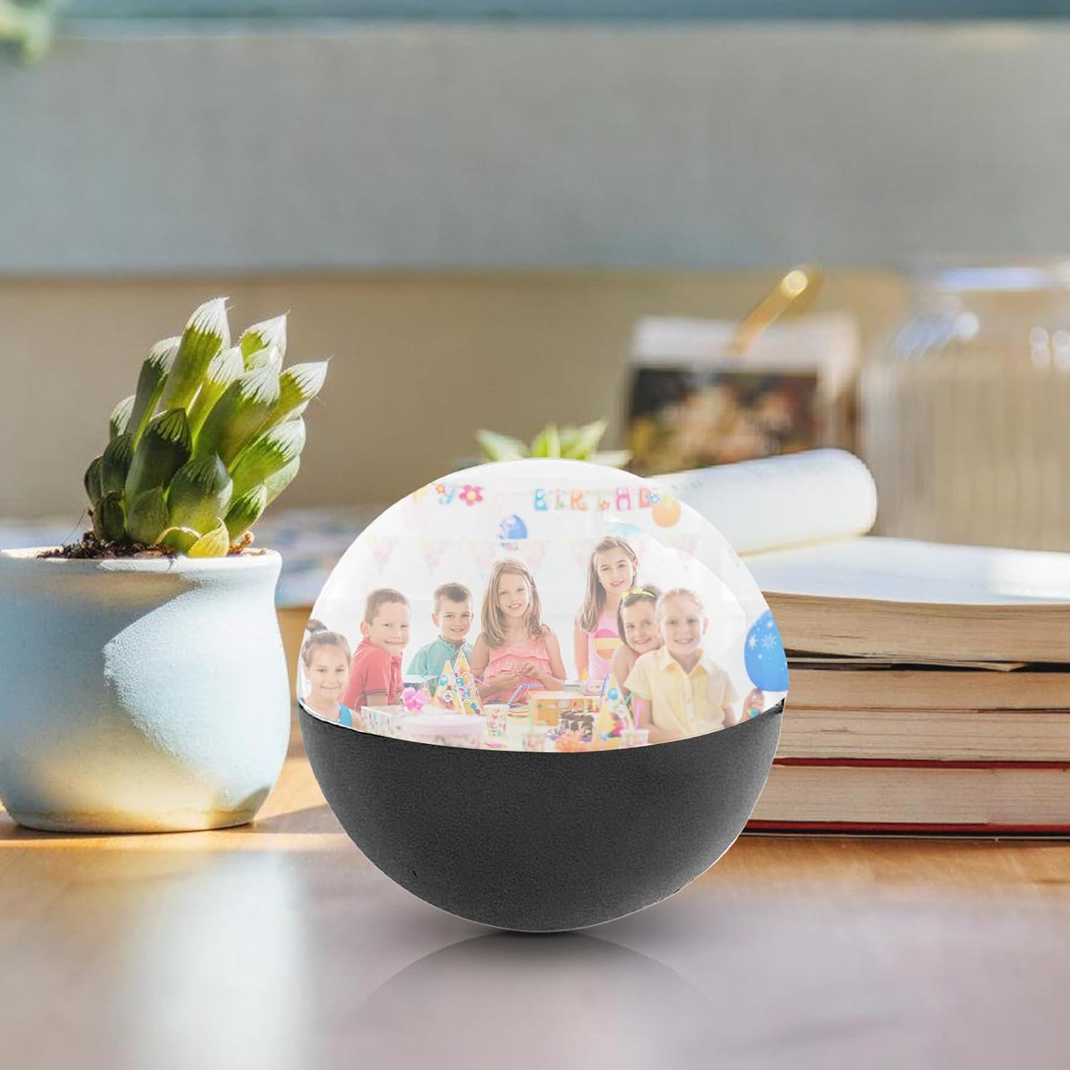 ビデオ クリスタル ボール | 6.9cm メモリ ビデオ ボール - デジタル 光る ディスプレイ オーブ | 記念日、誕生日、結