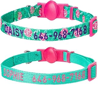 Blueberry Pet 3 Patterns The Power of All in One Breakaway Cat Collars, with Personalization Options