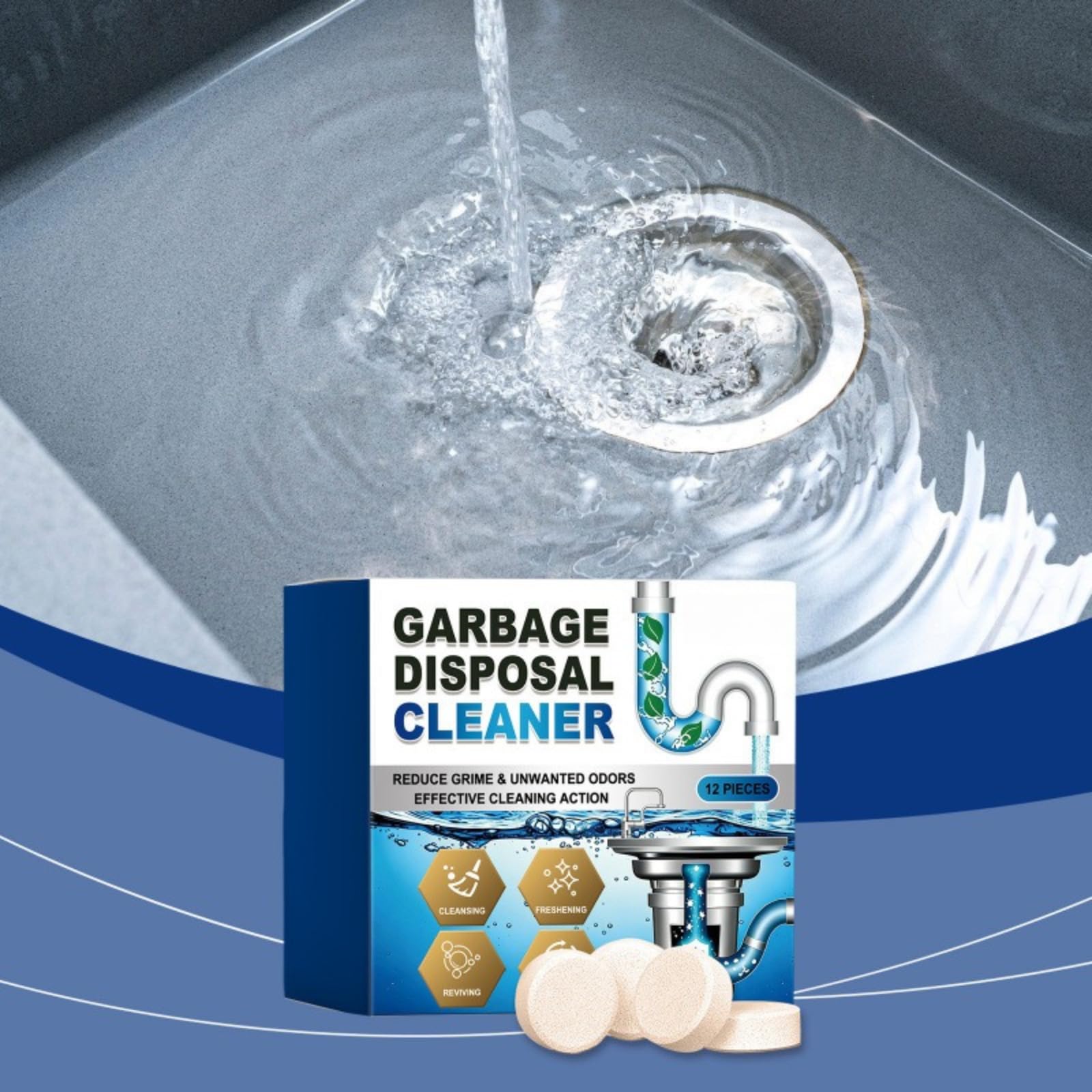 DeboueurevierettoyantcanalizationTool DeCleanagePastillasambientadoresparaCanalizaciones, Debouche ur Evier, elimina eficazmente los residuos y el olor canalización, para cocina, cuarto de baño y WC