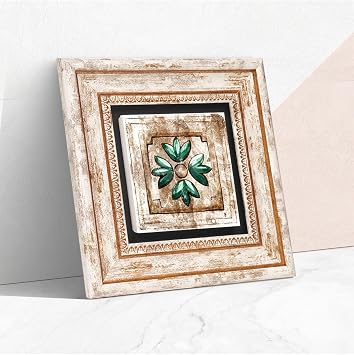 Pinecone Stone Fas Desenli Vintage Taş Duvar Tablosu - Çerçeveli Taş Tablo - Dekoratif Duvar Sanatı - Modern Ev ve Ofis Duvar Dekoru T1-38