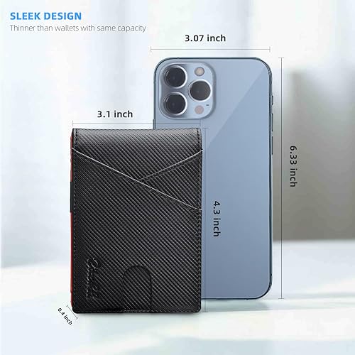 Miniatura 5 de Zitahli Carteras Delgadas para Hombre - Clip para Dinero Cartera Delgada de Cuero con Ranuras Porta Tarjetas de Crédito Bloqueo RFID Bifold