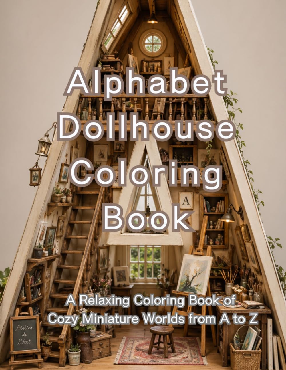 Alphabet Dollhouse Coloring Book: A quiet world inside letters (Soran Dollhouse Coloring Series)