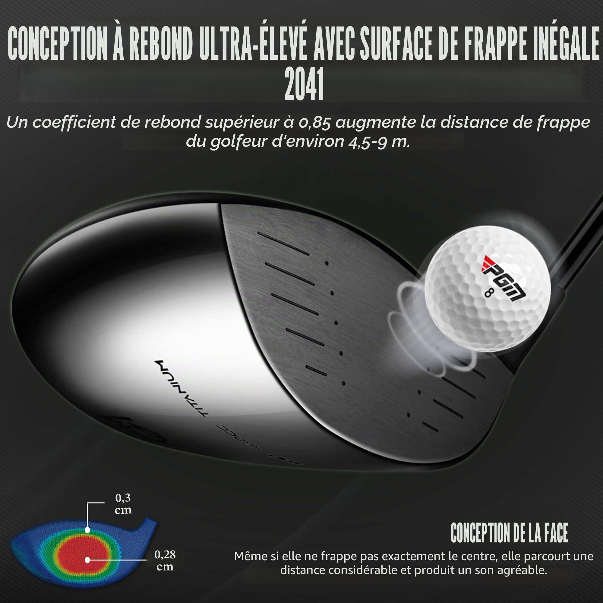 PGM Ensembles complets de clubs de golf pour homme - 13 pièces - 3 bois (#1,3,5), 1 hybride (#4H), 6 fers (#5,6,7,8,9,PW), 2 Sand Wedge (52°, 56°), 1 putter - Sac de support de golf, droitier