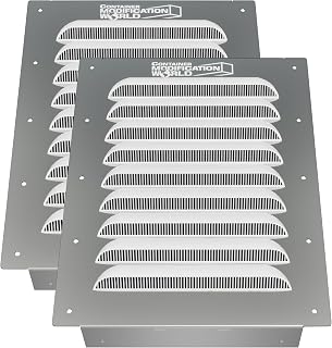Big Air 45 Louvered Gable Vent (2 Pack) for Preventing Condensation and Excessive Heat in New and Used Sea Cans, Shipping Container Homes, Cabins and Offices