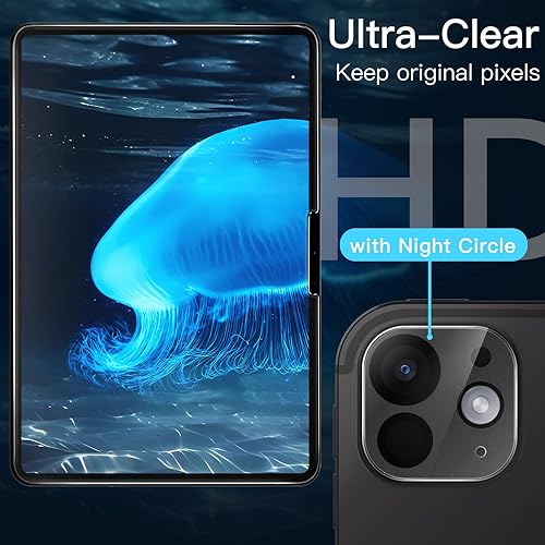 Miniatura 5 de JETech Protector de pantalla para iPad Pro de 13 pulgadas M5/M4 (2025/2024) con protector de lente de cámara, herramienta de fácil instalación