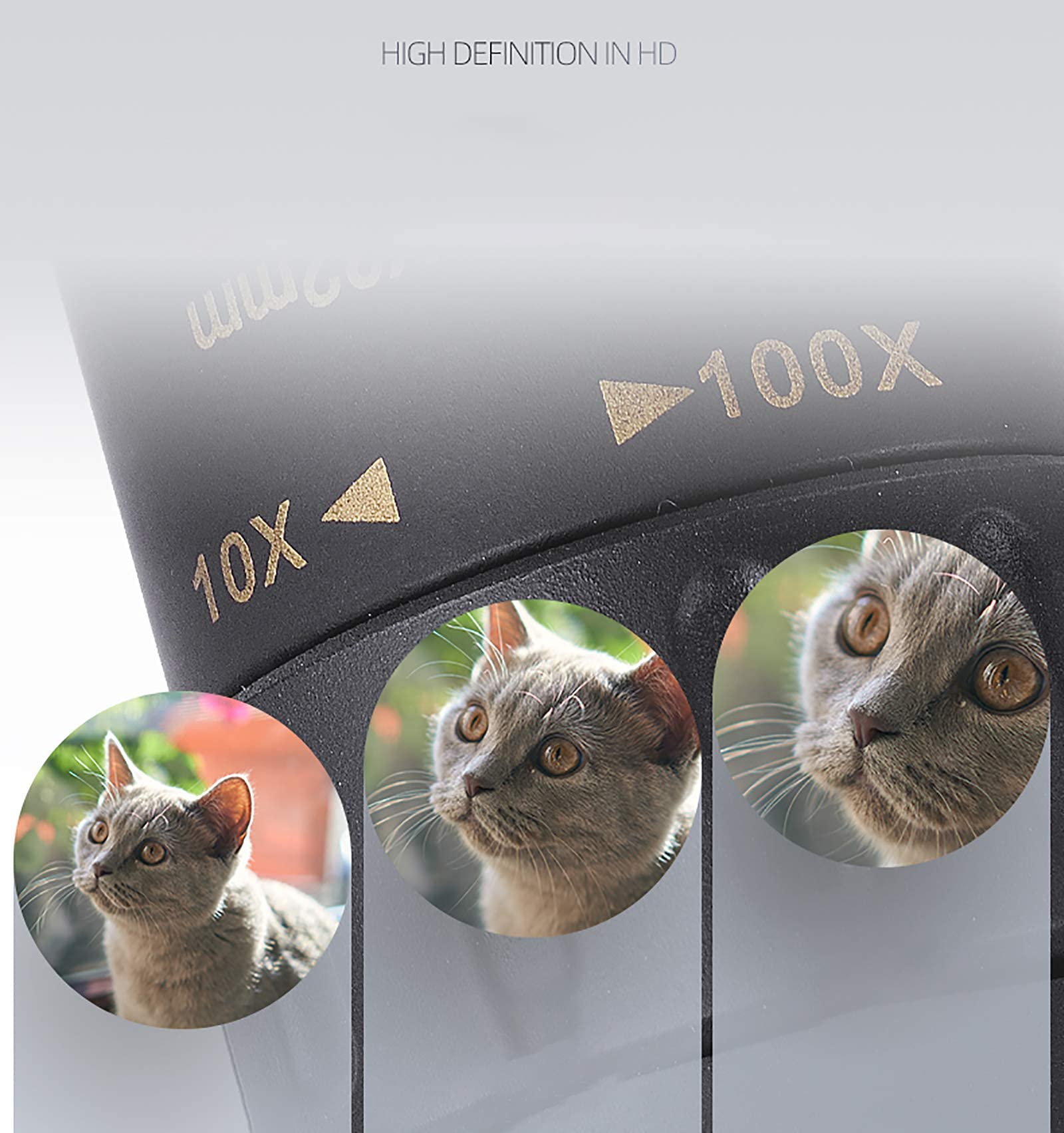 Télescope monoculaire Zoom téléobjectif Cadeau, Jumelles 10-100X32Mm pour Adultes, monoculaire de Vision Nocturne à Faible luminosité avec trépied pour Smartphone pour l'observation des Oiseaux