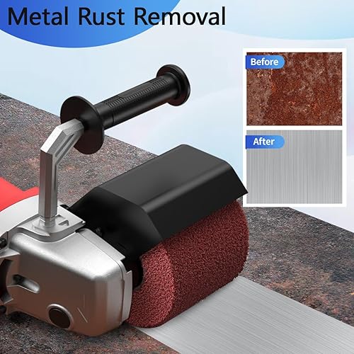 Miniatura 7 de Herramienta de acondicionamiento de superficies, Pulidora de acero inoxidable de mano 1400W, Máquina de pulido de metal de 6 velocidades variables,