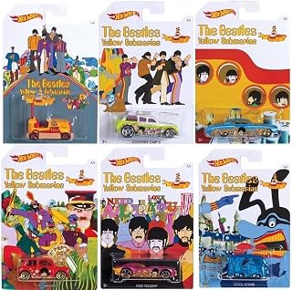 Hot Wheels Exclusive Beatles Yellow Submarine Complete Set of 6 Diecast Vehicles