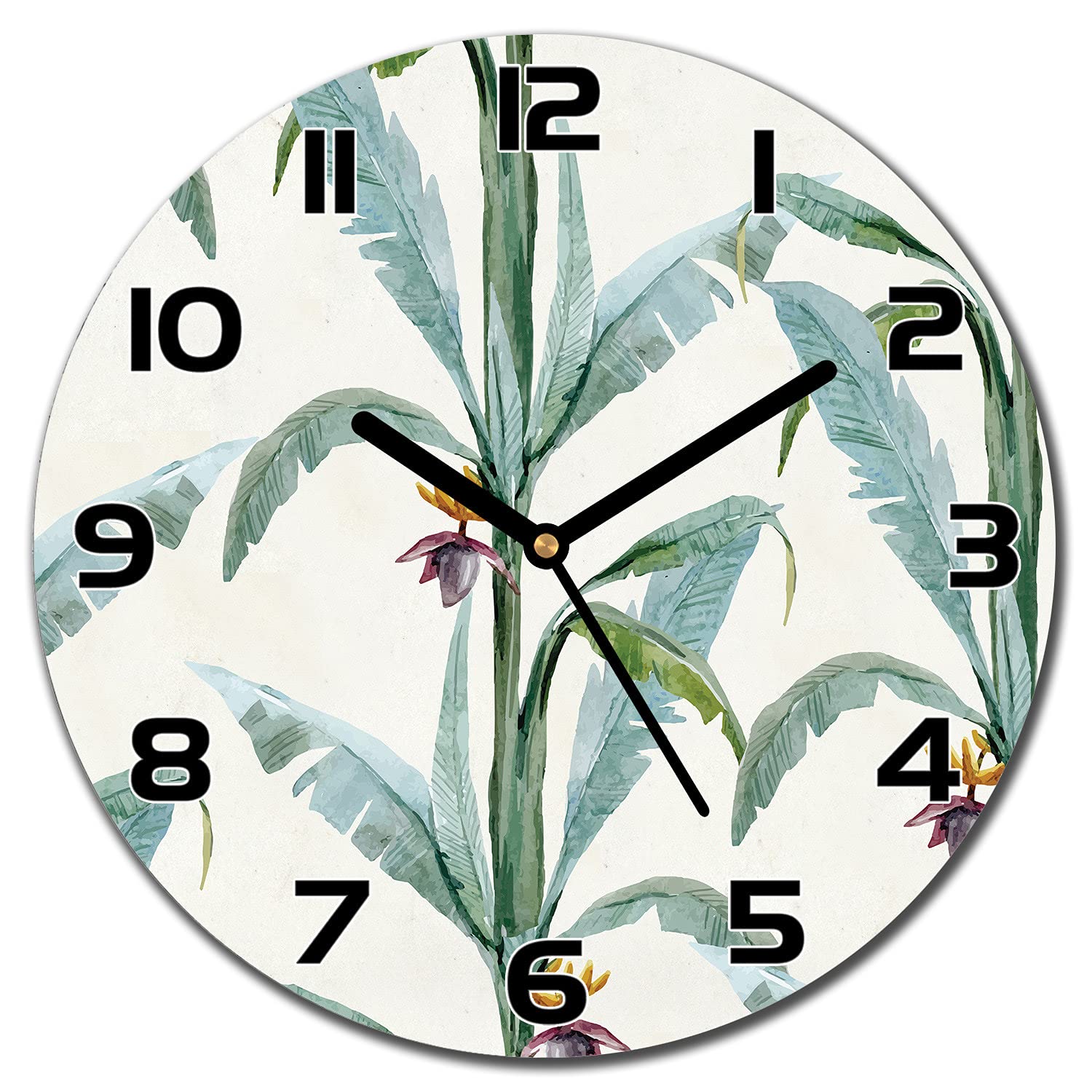 Horloge en verre cuisine prestige 30 cm design arboré salon moderne de sécurité
