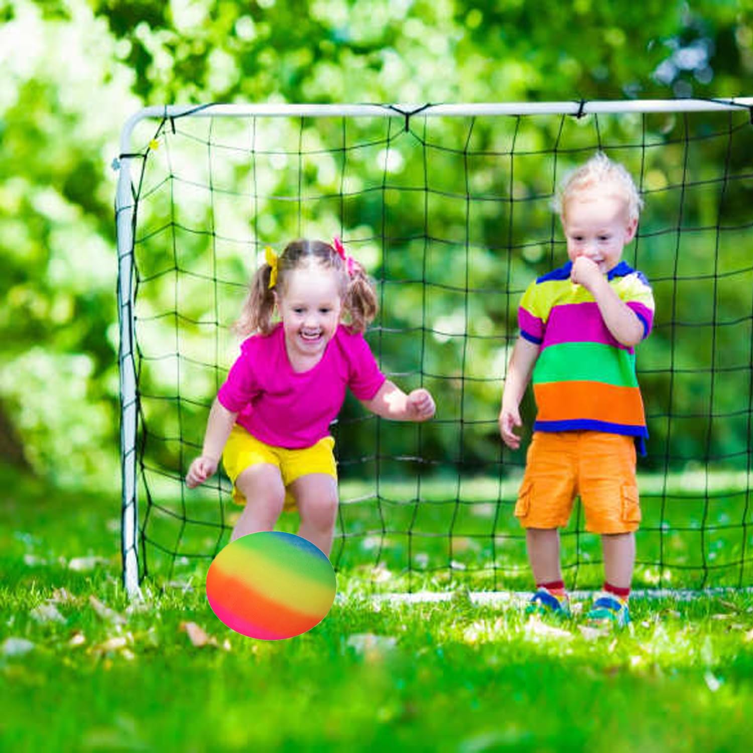3 palline da gioco con pompa ad aria in omaggio, palline gonfiabili in gomma da 21,6 cm, per bambini e adulti, senza puntura, per giochi di palla per bambini, palestra, campeggio, yoga
