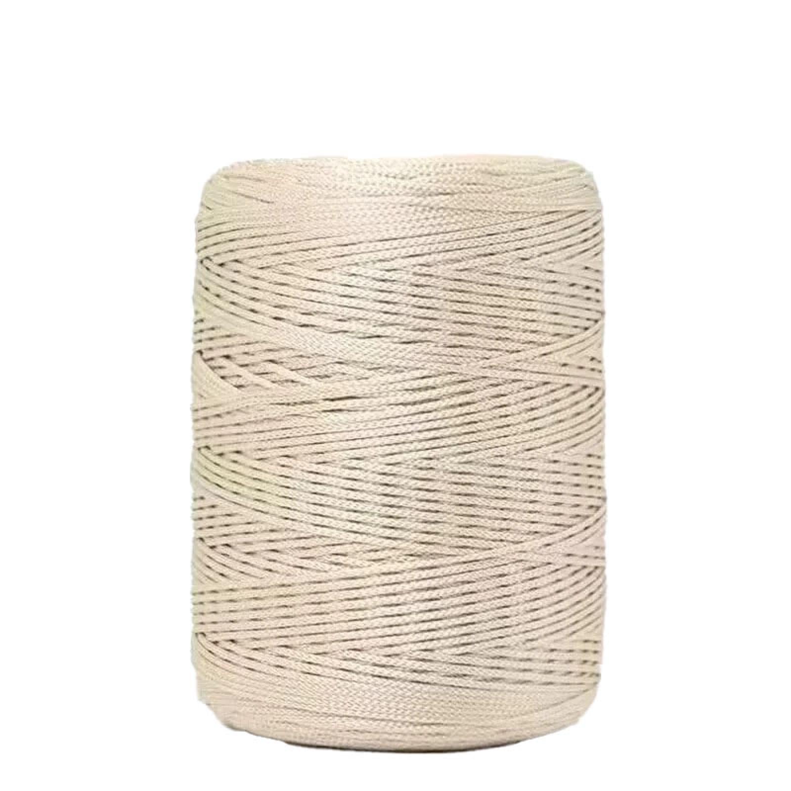 Macramé Polyester Ficelle 1mm 100g tressé macramé cordon glace tricot léger corps fil pour crochet corde pour bricolage main artisanat sac panier coussin maison décorations 4PCS col-6