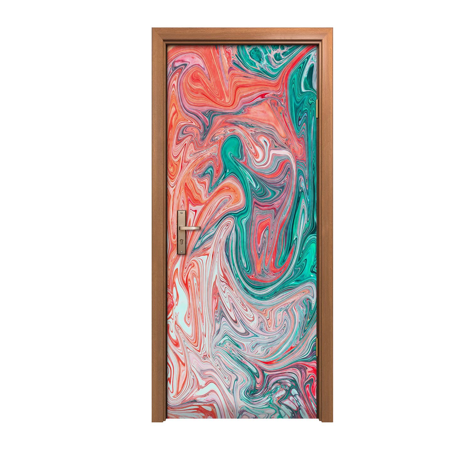 Décoration d'intérieur haut de gamme : autocollant de porte 90x200cm design abstrait
