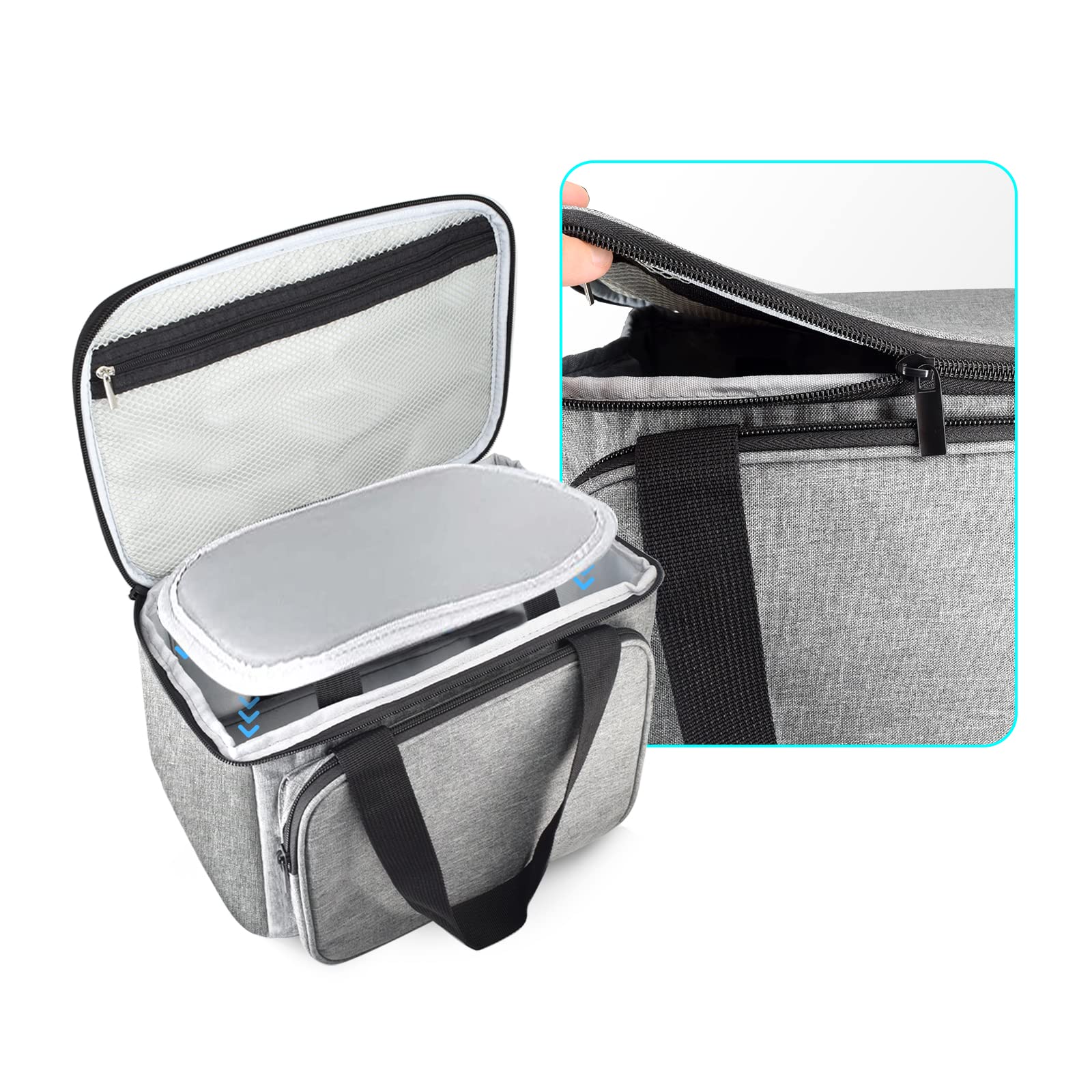 JOYSOG Custodia da trasporto per macchina da stampa Cricut, borsa da viaggio portatile da viaggio (grigia)