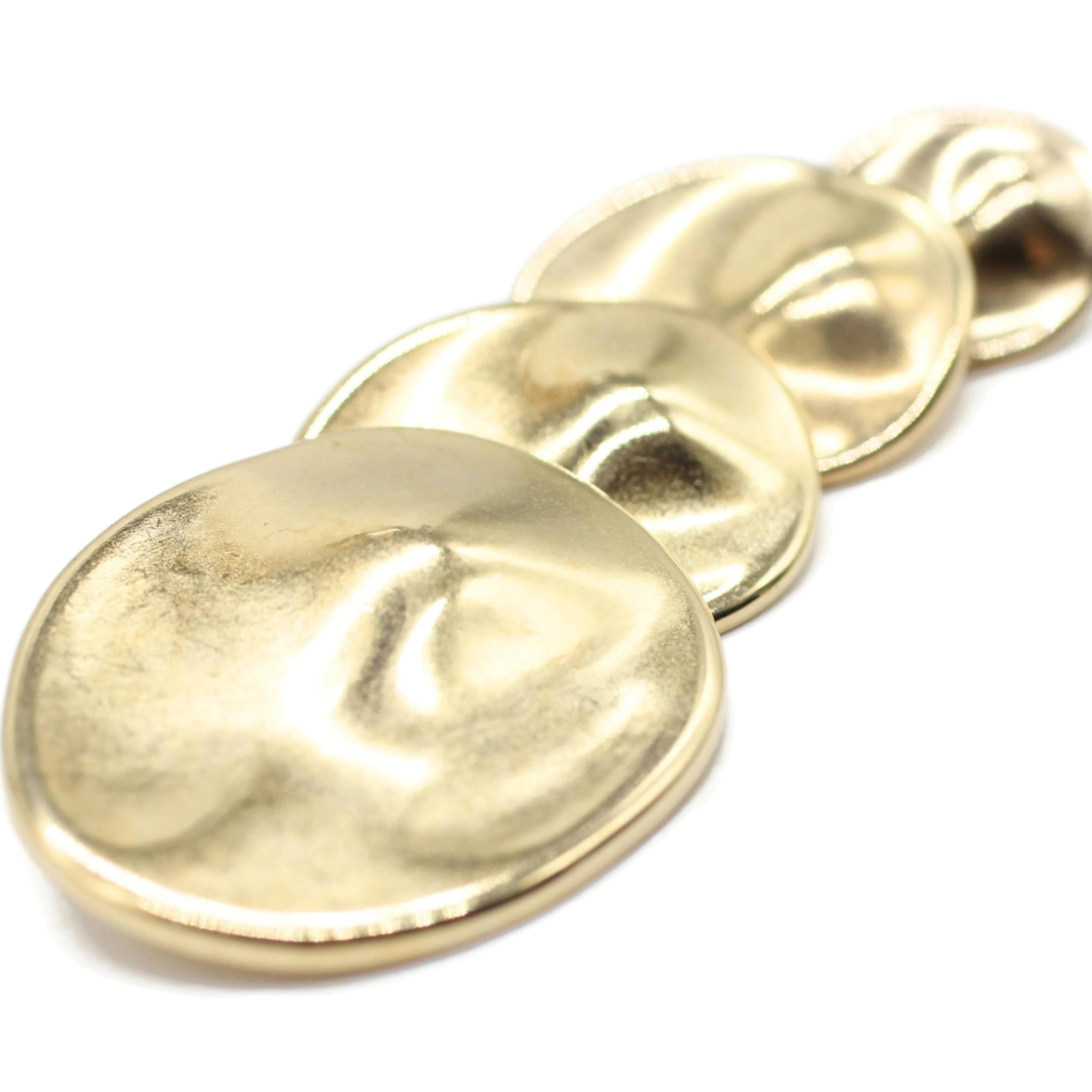 ワンピース sheller gold button box pleated tweed 12 Vintage Gold Anchor Shank Buttons - 1990s Pea Coat