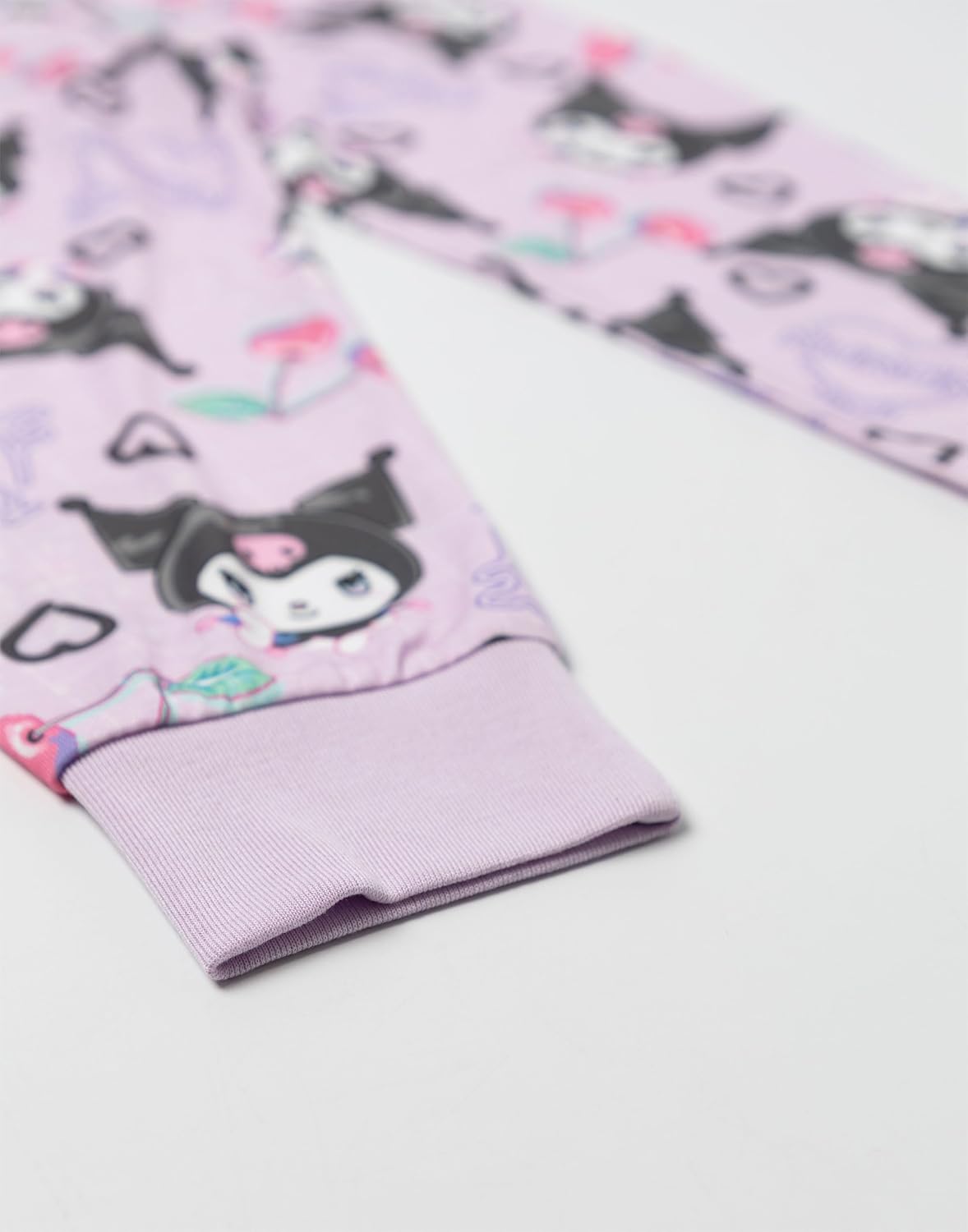 Hello Kitty Kuromi Girls Purple Long Sleeve Long Leg Pyjama Set | Dreamer Sleepwear | Cartoon Nightwear for Bedtime