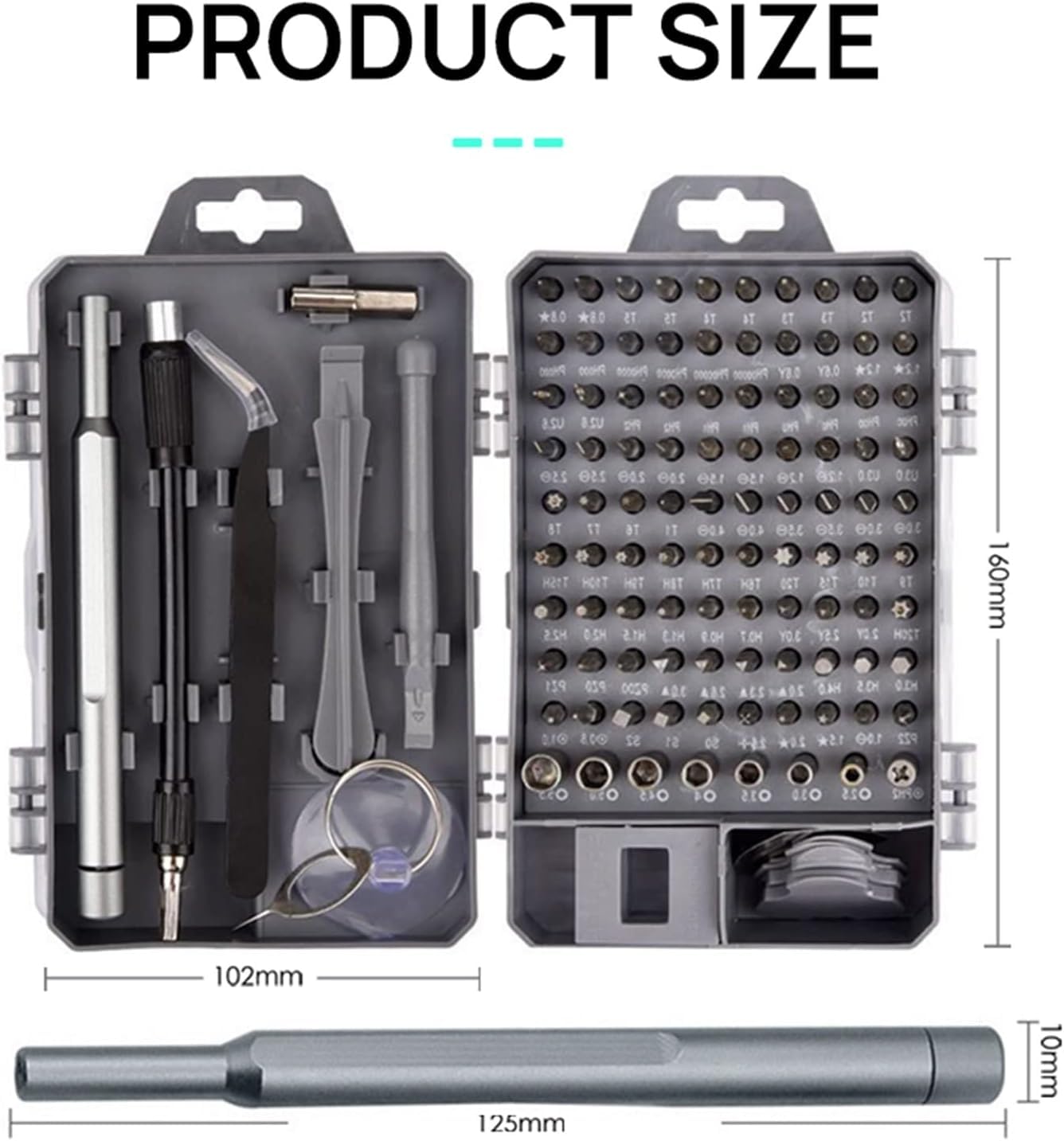 Juego de destornilladores portátiles, herramientas de reparación de precisión magnéticas, kit de destornillador hexagonal y torx, ideal para reparaciones de teléfonos móviles y relojes, incluye caja