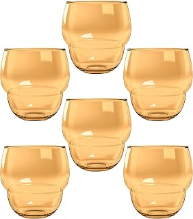 TarHong Stacking Bubble Tumbler, Premium Plastic, Indoor/Outdoor 14 Ounces, Set of 6, Cobalt Blue