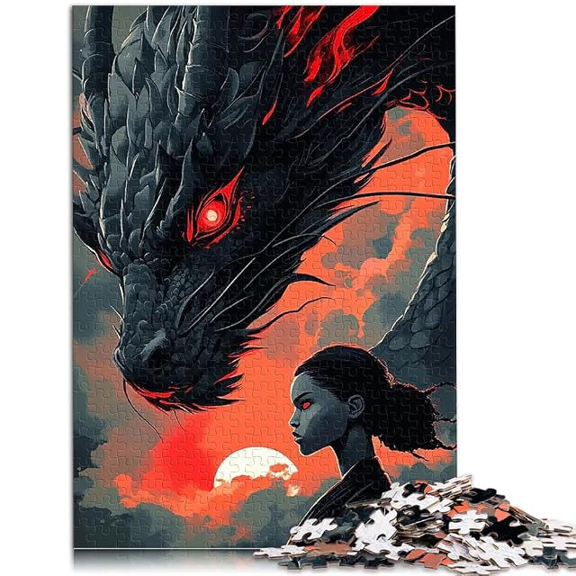 Foto 2 de 6 de Puzzles de 2000 Piezas para Adolescentes Dragón y Mujer Juguete Educativo de Aprendizaje Cada Pieza es única…