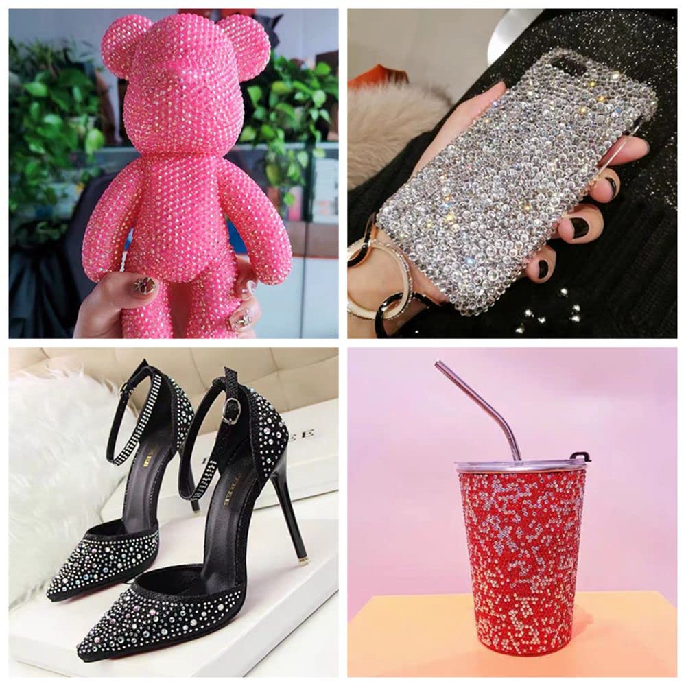 Strass in resina con retro piatto, strass trasparenti con retro piatto, glitter, pietra diamantata per unghie, bicchieri, tazze, bottiglie, artigianato 0 3mm 5000 pezzi