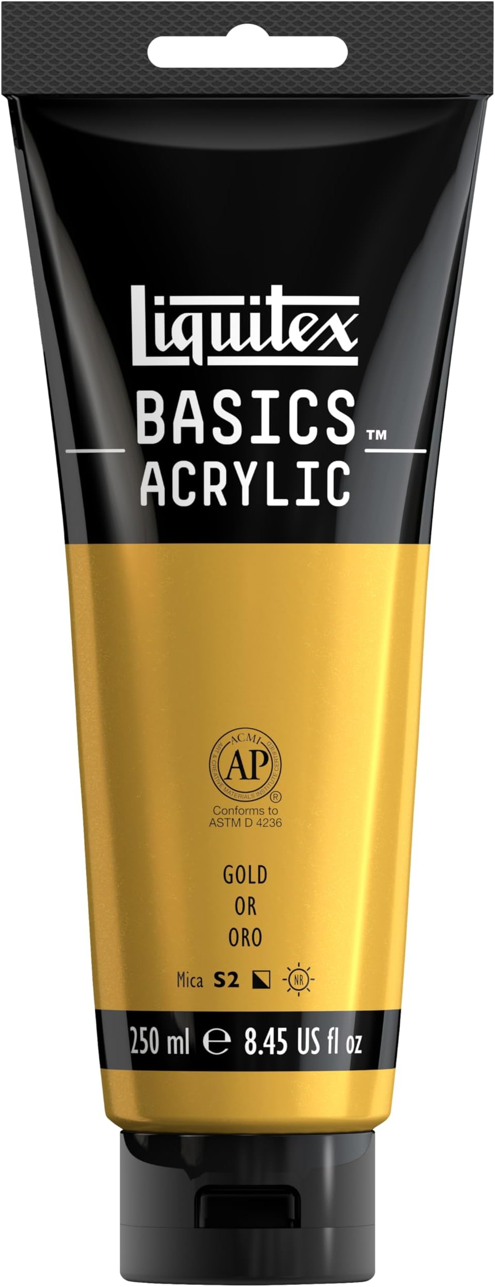 Liquitex BASICS Acrylic Paint, 250ml (8.5-oz) Tube, Gold