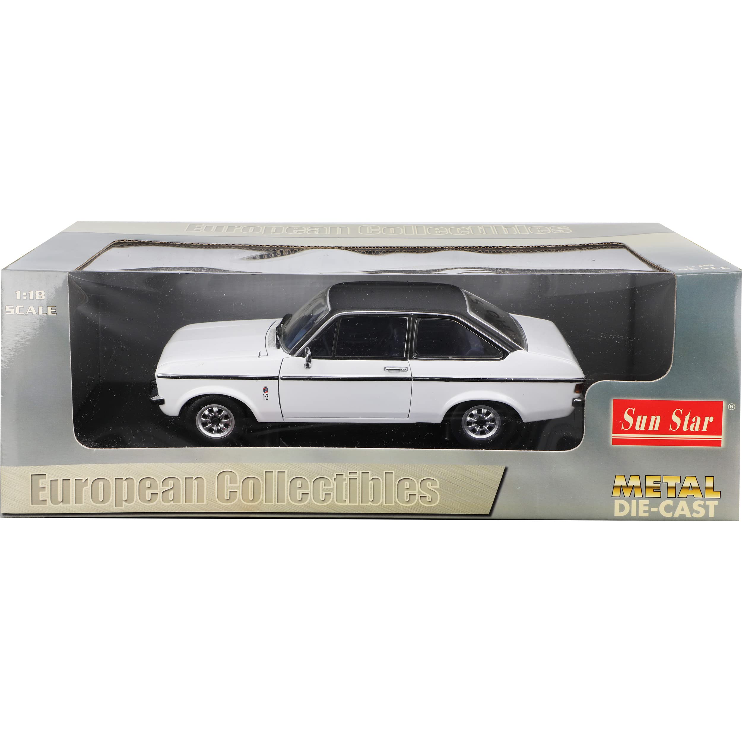 F*o*r*d Escort Coupe GHIA Weiss 2. Generation 1974-1980 1/18 Sun Star Modell Auto