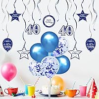 Vista 71 de Juego de decoraciones para fiesta de cumpleaños número 16, serpentinas moradas con soporte de globo de mesa morado, decoraciones de fiesta