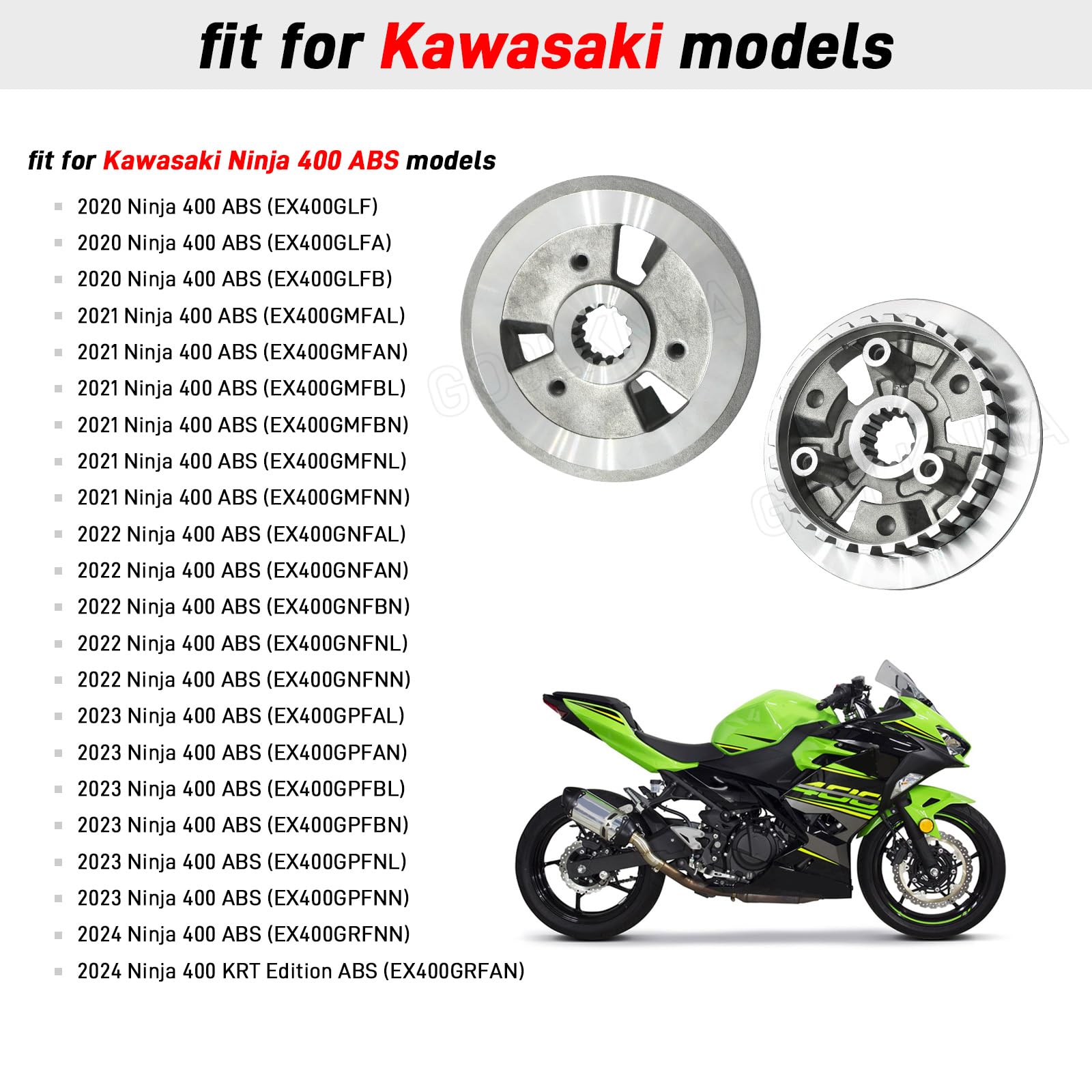 Clutch Center Inner Hub & Outer Pressure Plate Compatible with