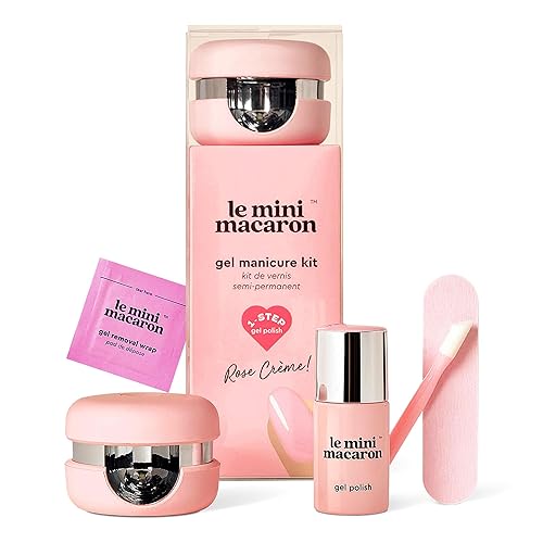 Miniatura 10 de Le Mini Macaron Kit de manicura de gel para bricolaje  Kit de esmalte de uñas de gel con lámpara LED de secado de uñas, 1 esmalte de gel, barra de