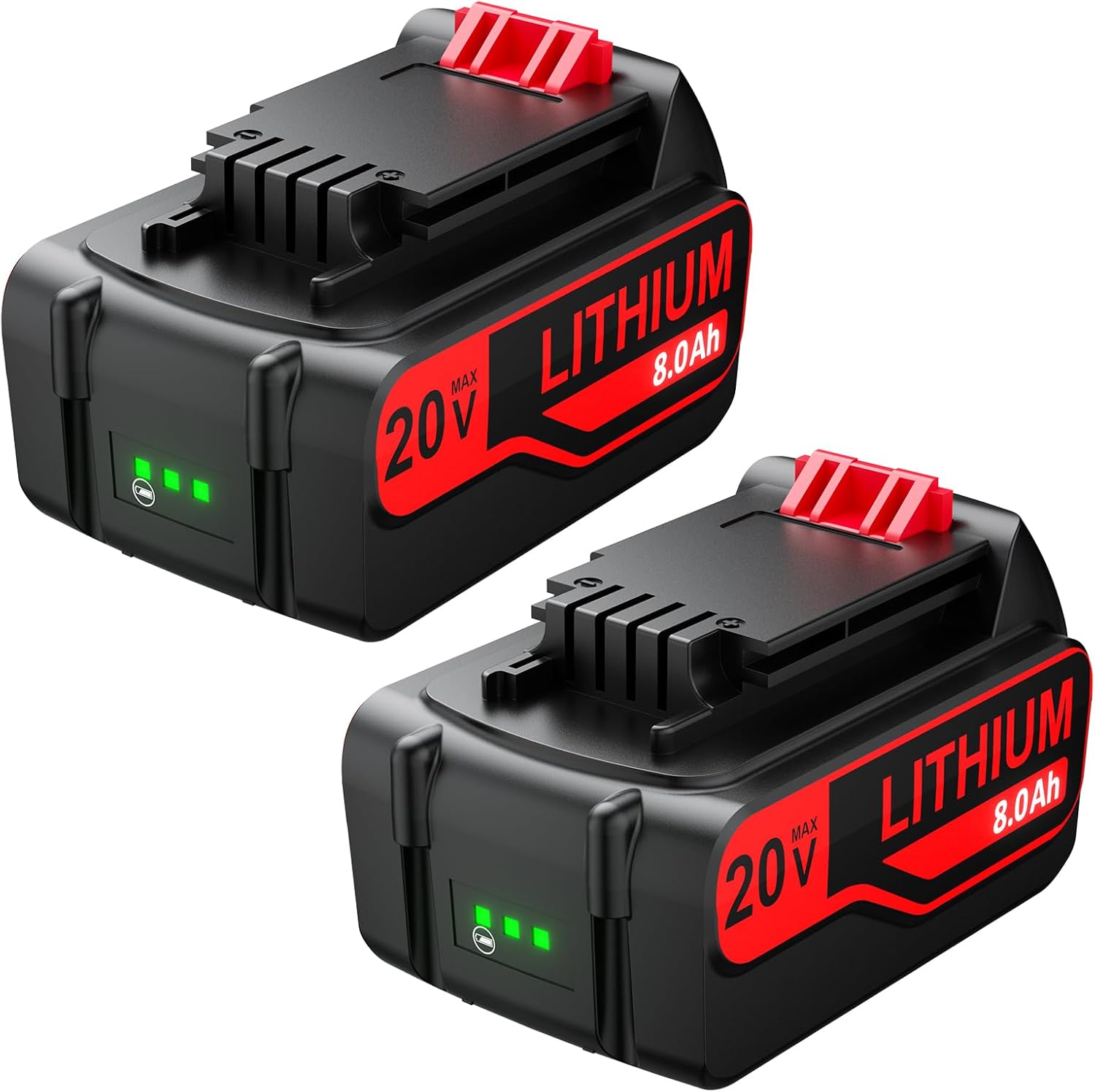 Bonacell 2Packs 8000mAh Replacement for Black and Decker 20V Lithium Battery Compatible with Black and Decker 20V Battery LBXR20 LBX20 LB20 LB2X4020-OPE LBXR20B-2 LST300 LST220