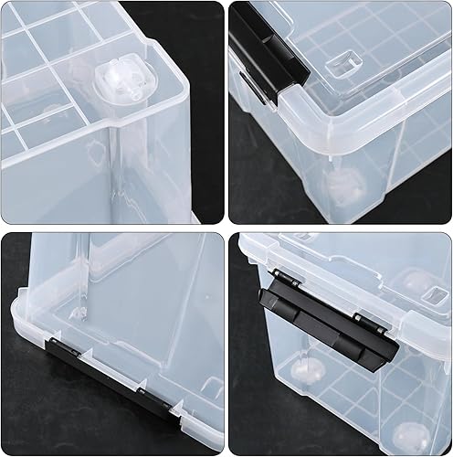 Miniatura 10 de Minekkyes Paquete de 4 bolsas transparentes de 34 cuartos de galón, contenedor de almacenamiento de plástico