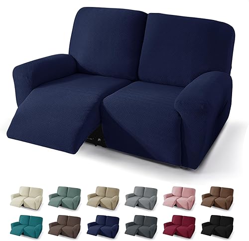 Miniatura 16 de JIVINER 5 Piezas Fundas Elásticas para Sofá Reclinable Funda para Sofá Reclinable con Parte Inferior Elástica Jacquard Ajustada Reclinable Funda