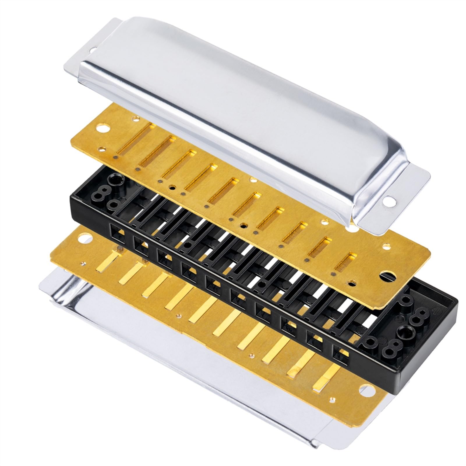 Armonica per Studenti Set Di Strumenti Musicali Diatonici Standard Per Principianti 7 Pezzi Armonica 10 Fori Chiave C Jazz Musica Folk