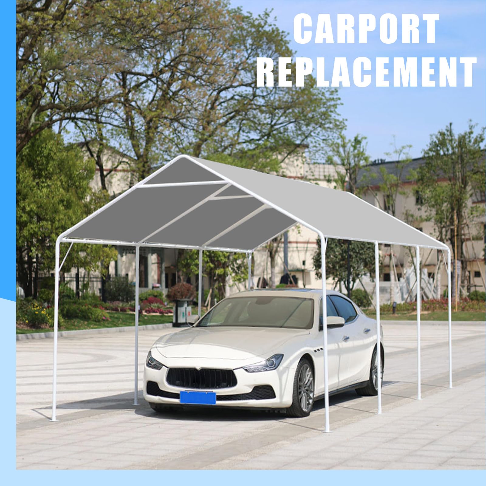 Carport Canopy Cover - 10x20 Ft Waterproof -5