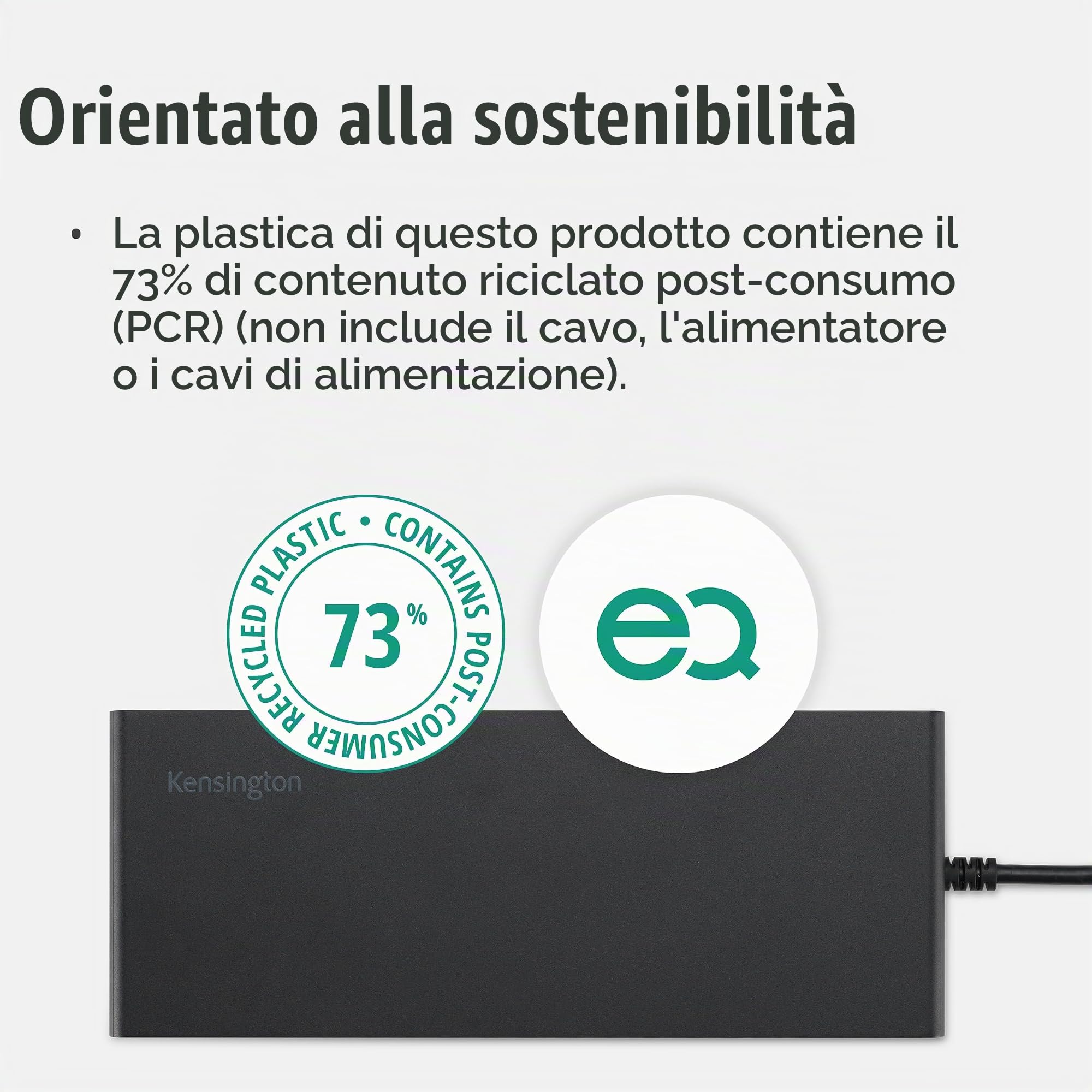 Kensington SD4842P Docking Station USB-C, Collega 3 Monitor HD, Alimentazione Erogata fino a 100 W, 5 porte USB Plug and Charge, Realizzata con il 73% di Materiale Riciclato Post-Consumo, K32810EU