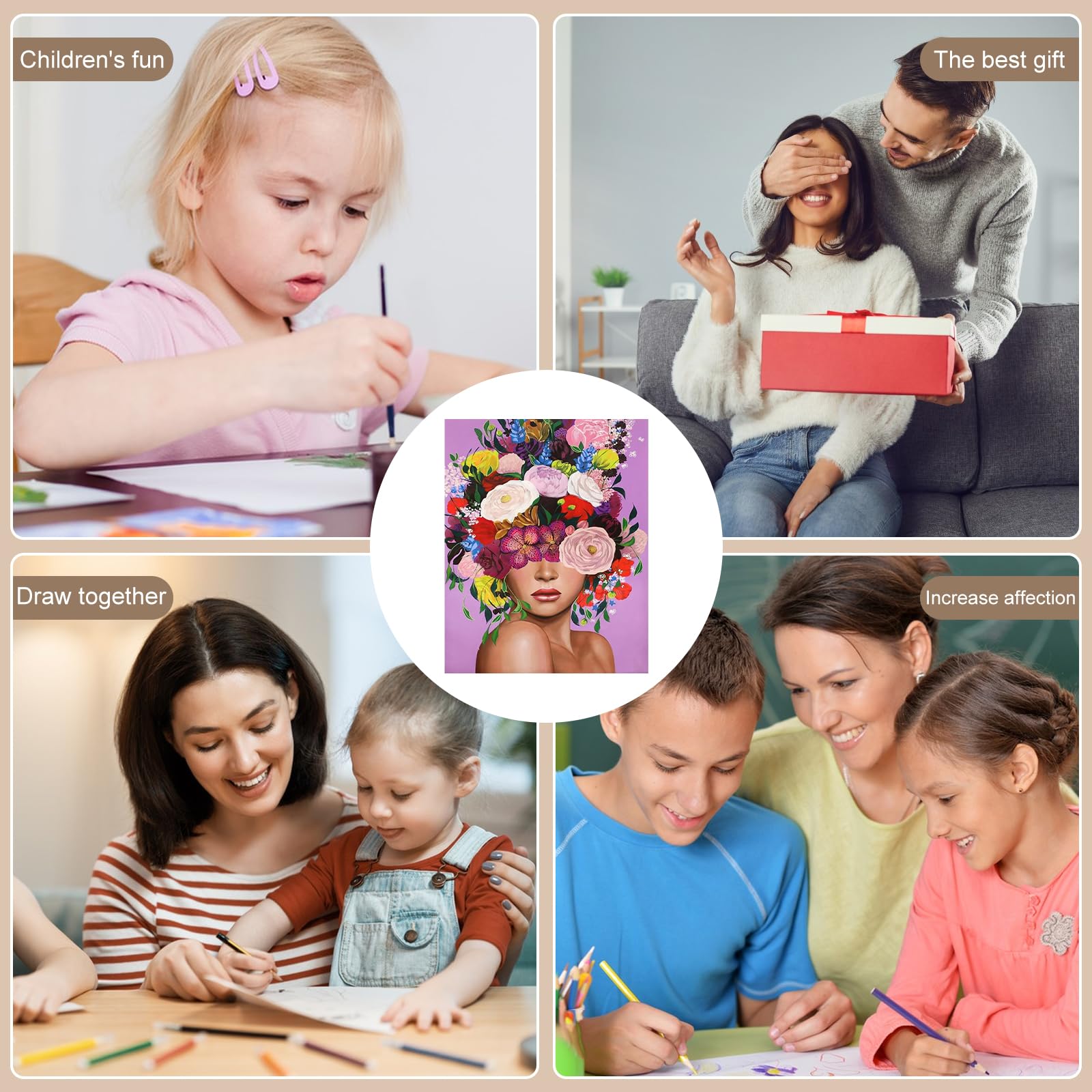 Peinture Par Numéros DIY Débutant Kit De Peinture 3D Par Numéros Pour Adultes Bricolage Personnalisé Vos Propres I Kit Peinture Par Numéros Adulte 4 Toiles