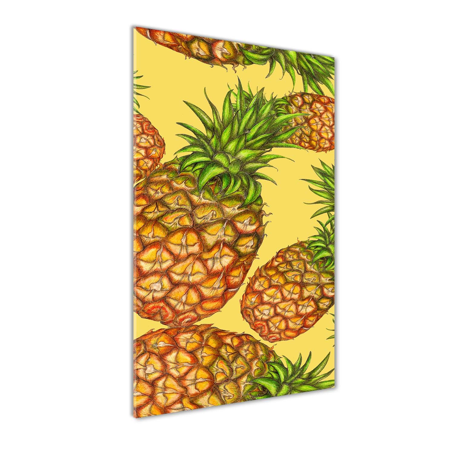 Tableaux pour la mur en plexiglas Tulup Ananas jaune 70x140 cm pour cuisine