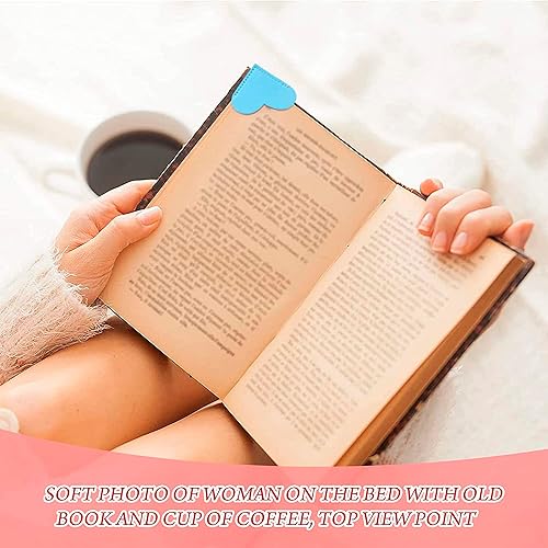 Miniatura 5 de Marcapáginas de cuero para mujeres, 6 piezas, 9 piezas, 12 marcapáginas de esquina de página de corazón para niños, profesores, estudiantes, bonito