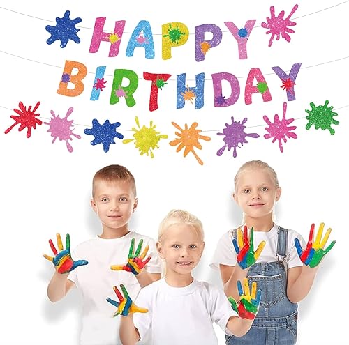 Vista 126 de Zwiebeco Decoración de fiesta de feliz cumpleaños, banderín, guirnalda de banderines, kit de abanico de papel para niños, Capitán América