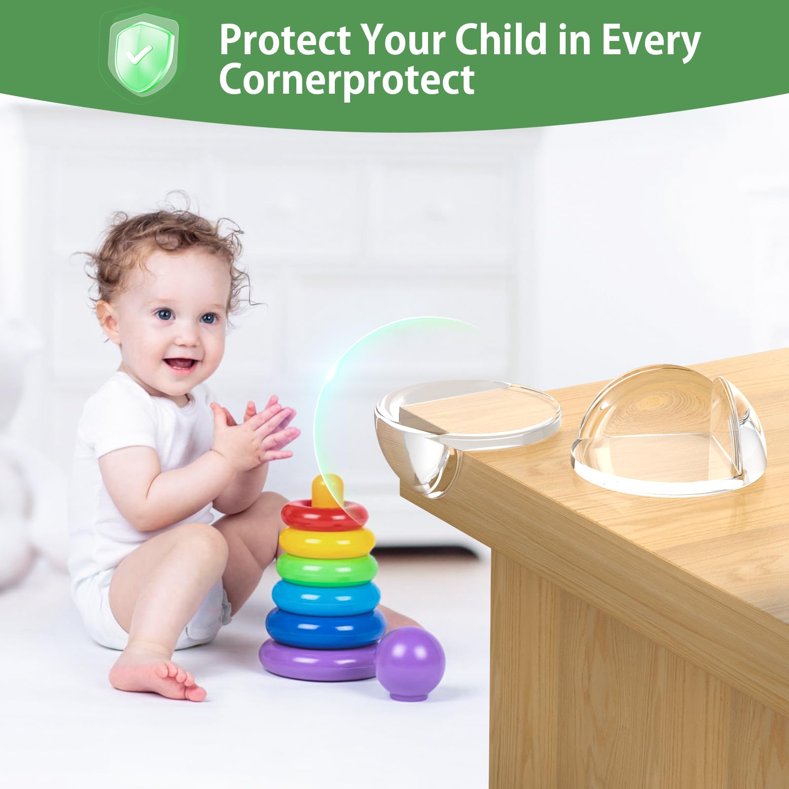 Paraspigoli Per Bambini 12 Pezzi - Gomma Protettiva Pre-nastrata Per Mobili - Foto 5