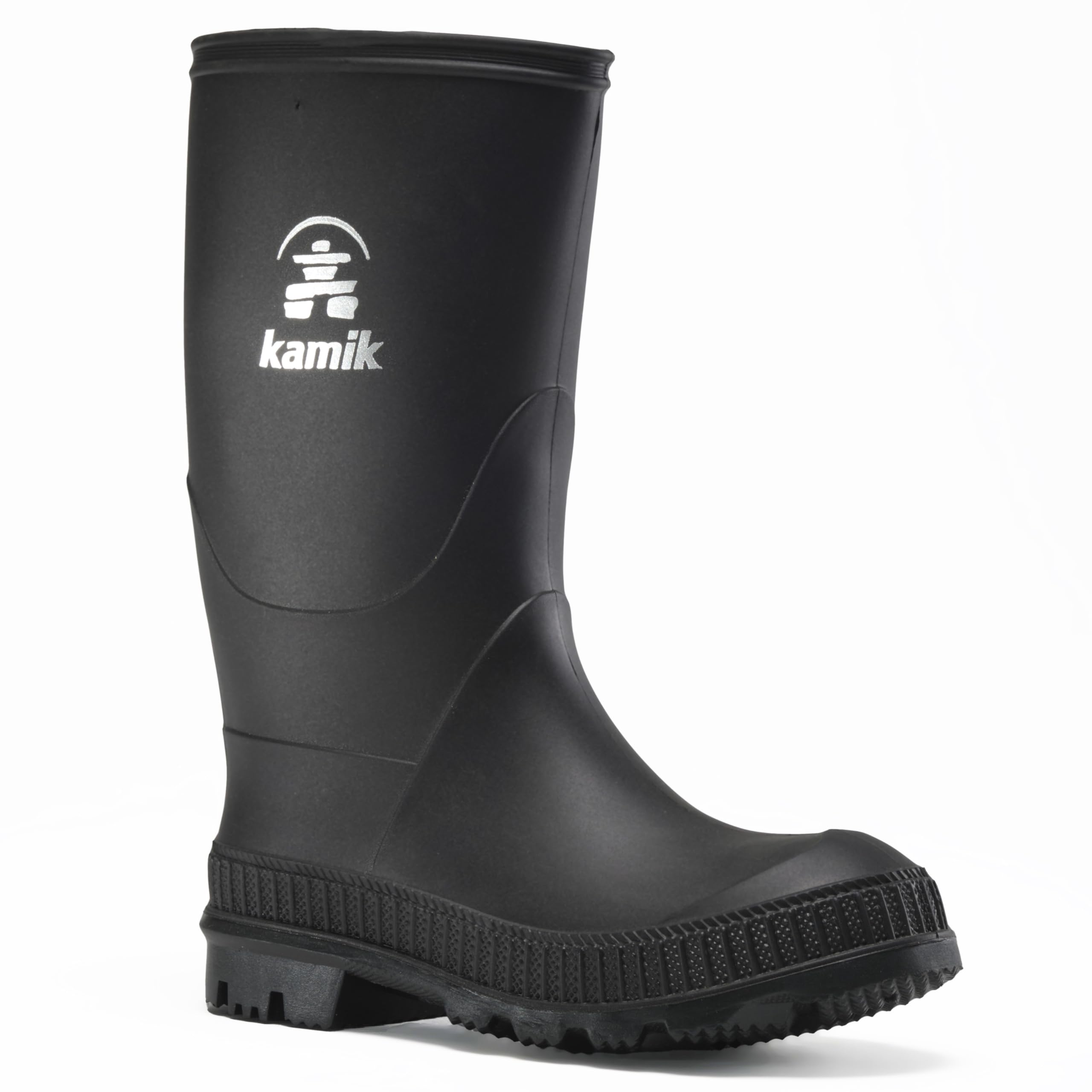 Kamik Kid Stomp Rain Boot - Waterproof Kid Rain Boots - Rugged Traction Rubber Footwear - Vegan Friendly & Latex-Free - Round Toe Design -
